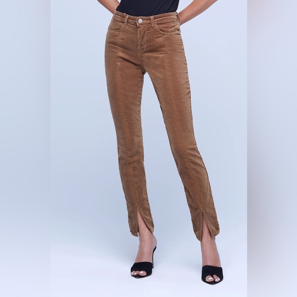L'AGENCE Brown High Rise Pants - Picture 6 of 9